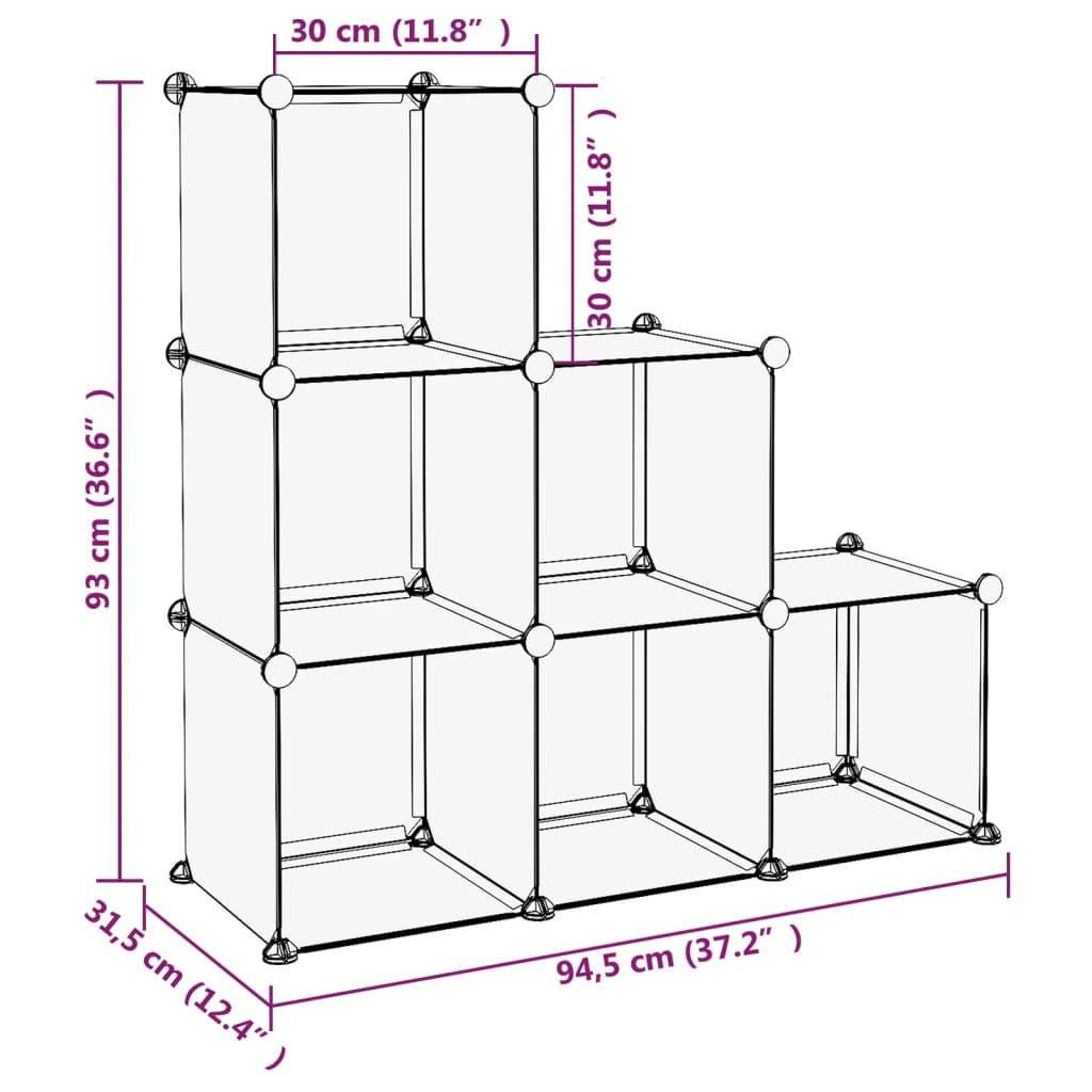 VidaXL Organisateur de cubes de rangement polypropylène  