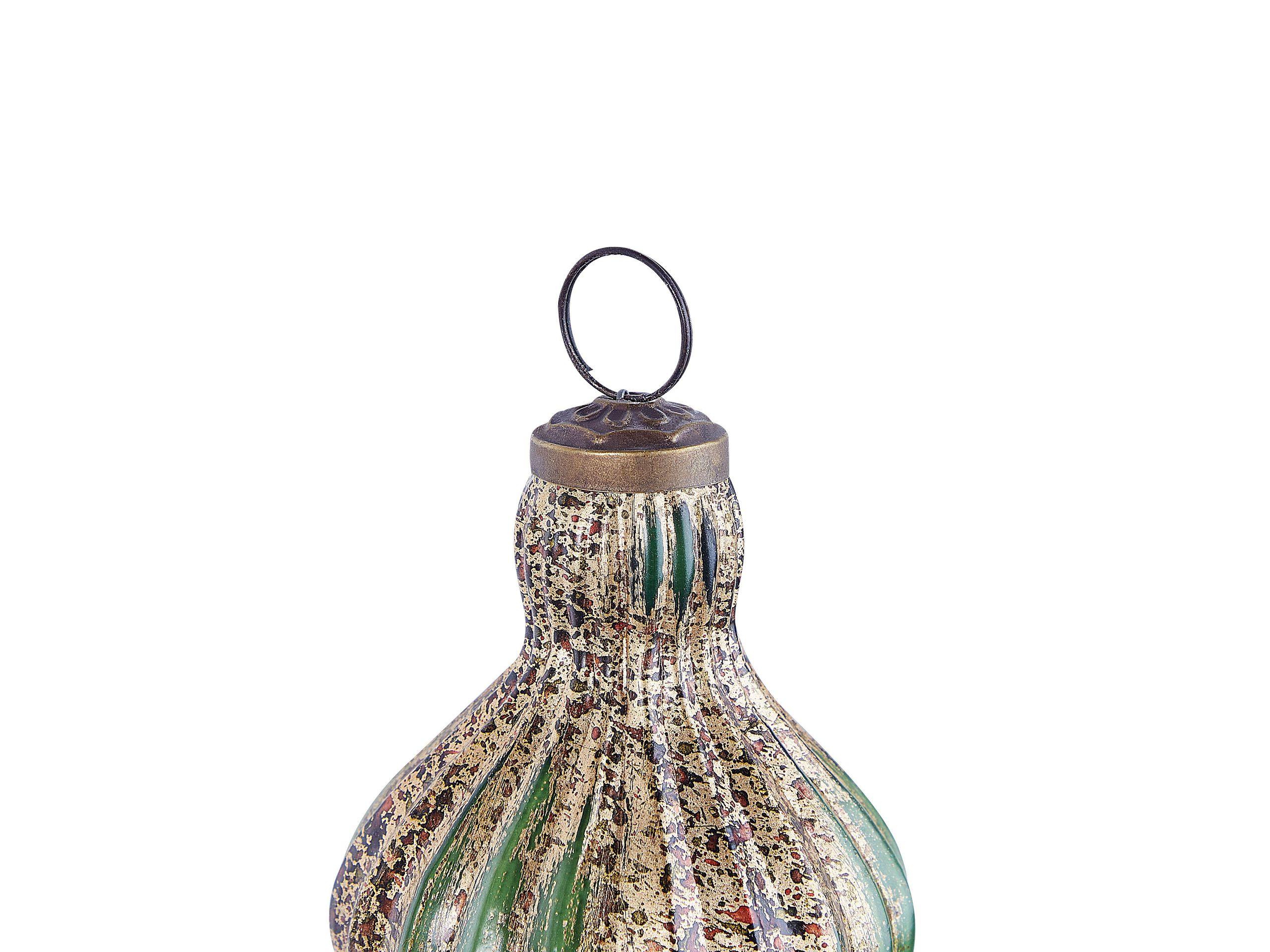 Beliani Set di 8 palline decorative en Vetro Rustico BRILLANT  