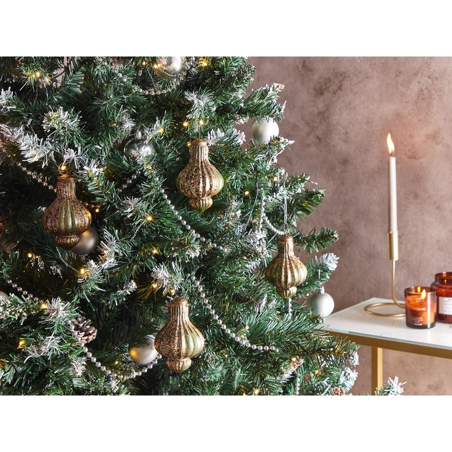 Beliani Lot de 8 boules en Verre Rustique BRILLANT  