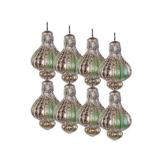 Beliani Set di 8 palline decorative en Vetro Rustico BRILLANT  