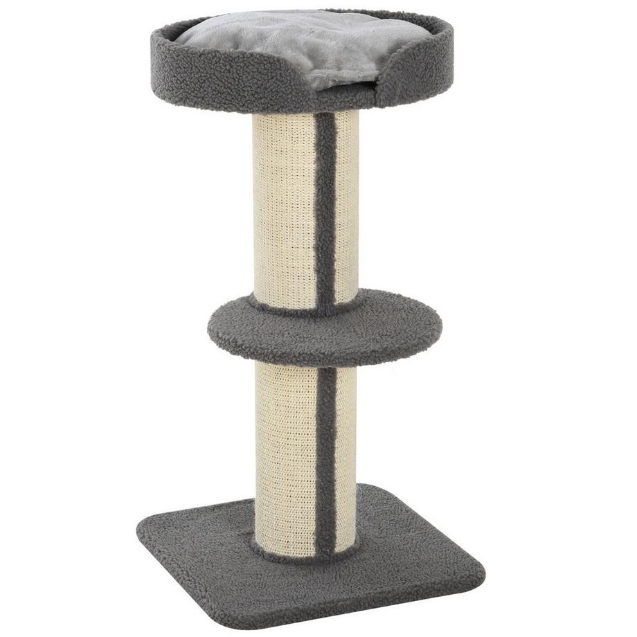 Northio  Arbres à chat pour chats, capacité de charge 30 kg, arbre à chat avec plateforme, stable, sisal, gris 