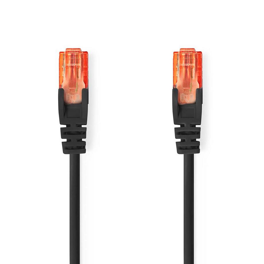 Cat6 -Netzwerkkabel | RJ45 männlich | RJ45 männlich | U/UTP | 5.00 m | Runde | PVC | Schwarz | Etikett