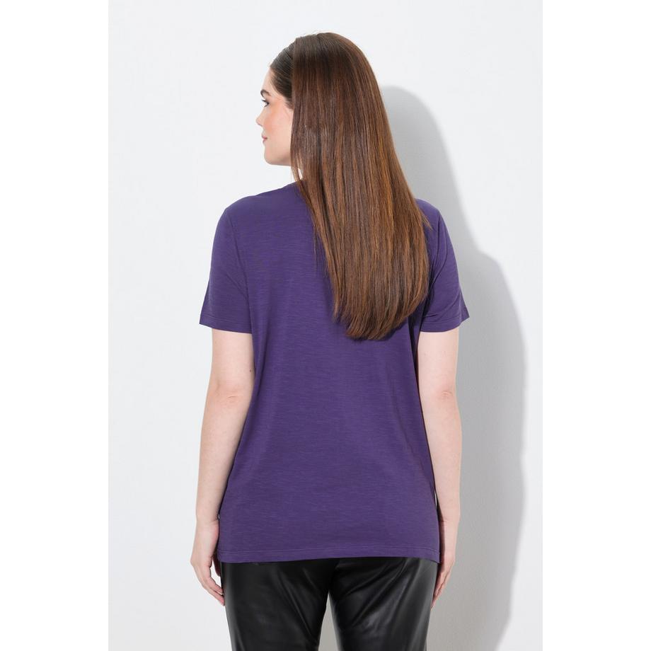 Ulla Popken T-Shirt Classic Motivo Tradizionale Girocollo Maniche Corte  