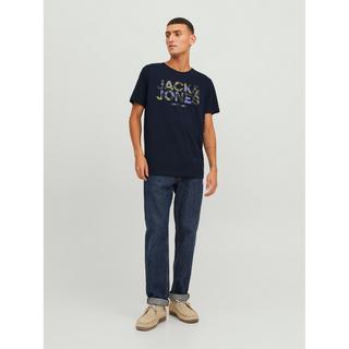 JACK & JONES Jjjames Rundhals T-Shirt mit Logo-Print  