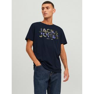 JACK & JONES Jjjames Rundhals T-Shirt mit Logo-Print  