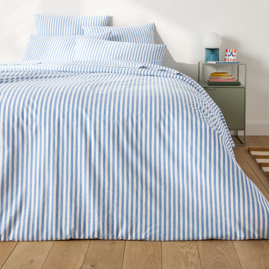 La Redoute Intérieurs Soizic Gestreifter Kissenbezug Blau  