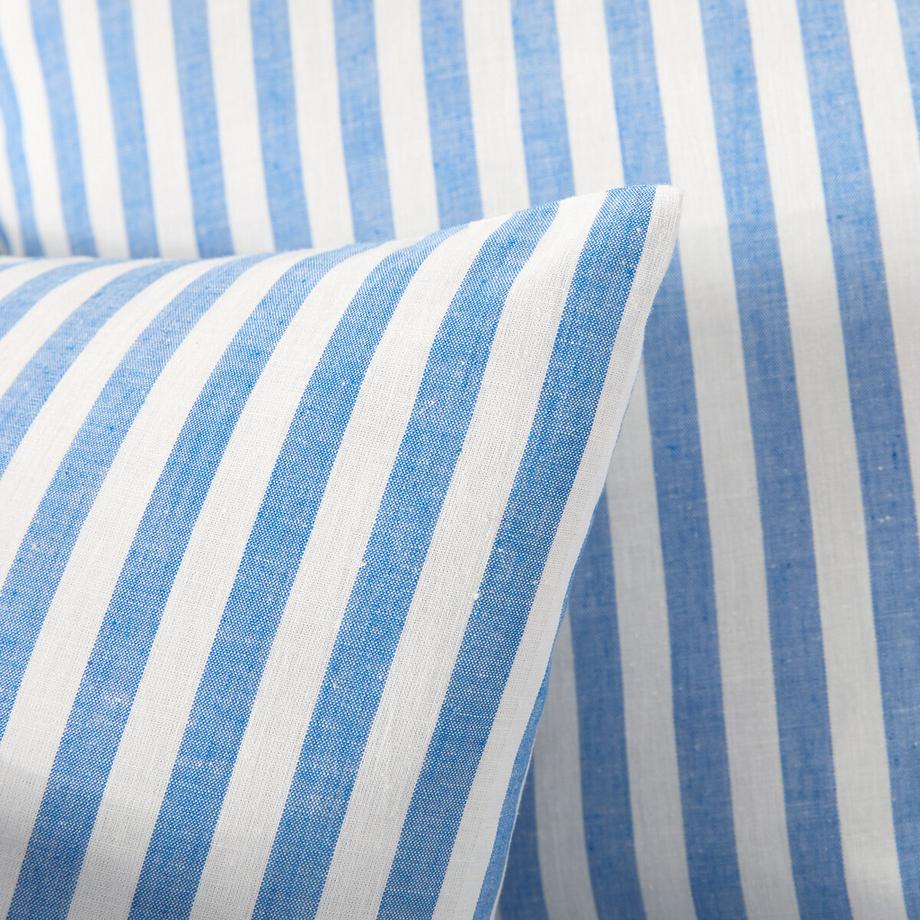 La Redoute Intérieurs Soizic Gestreifter Kissenbezug Blau  