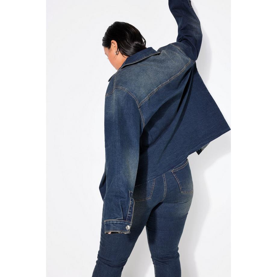 Studio Untold Camicia di jeans oversize effetto vintage  