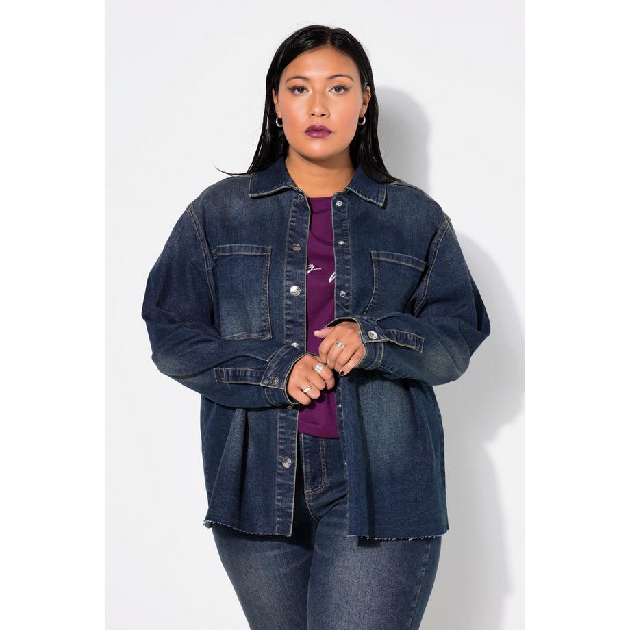 Studio Untold Camicia di jeans oversize effetto vintage  