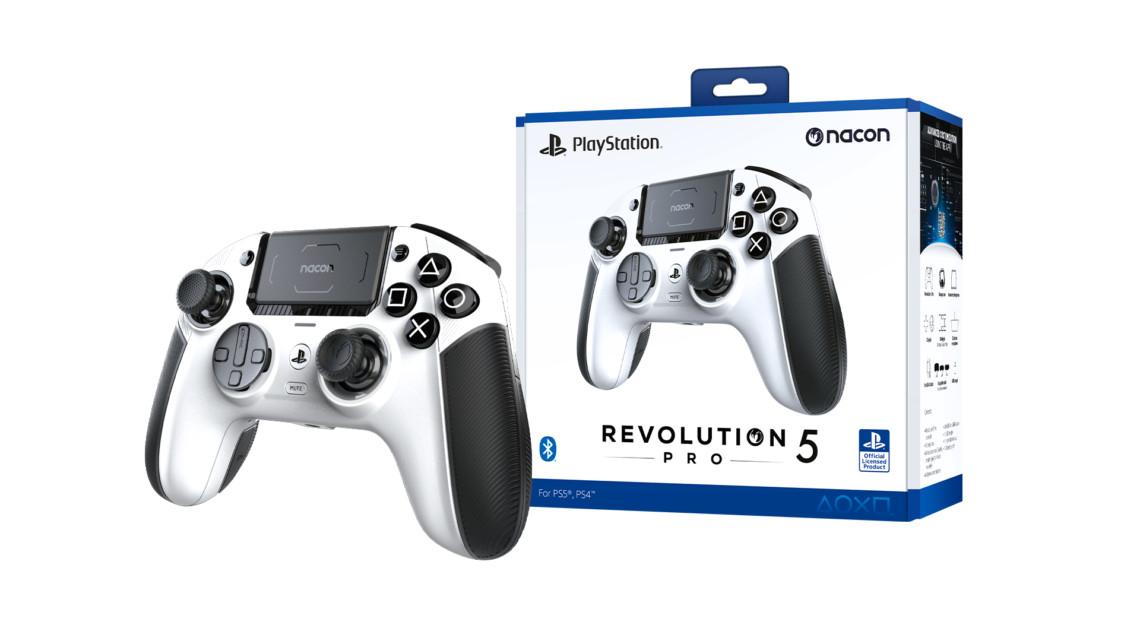 nacon  Revolution 5 Pro Noir, Blanc Bluetooth Manette de jeu PC, PlayStation 4, PlayStation 5 