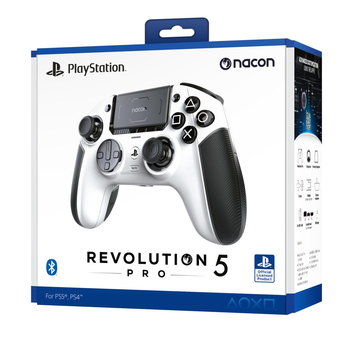 nacon  Revolution 5 Pro Noir, Blanc Bluetooth Manette de jeu PC, PlayStation 4, PlayStation 5 