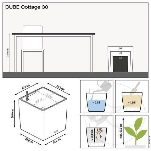 Lechuza Trend Collection CUBE Cottage all-in-one  