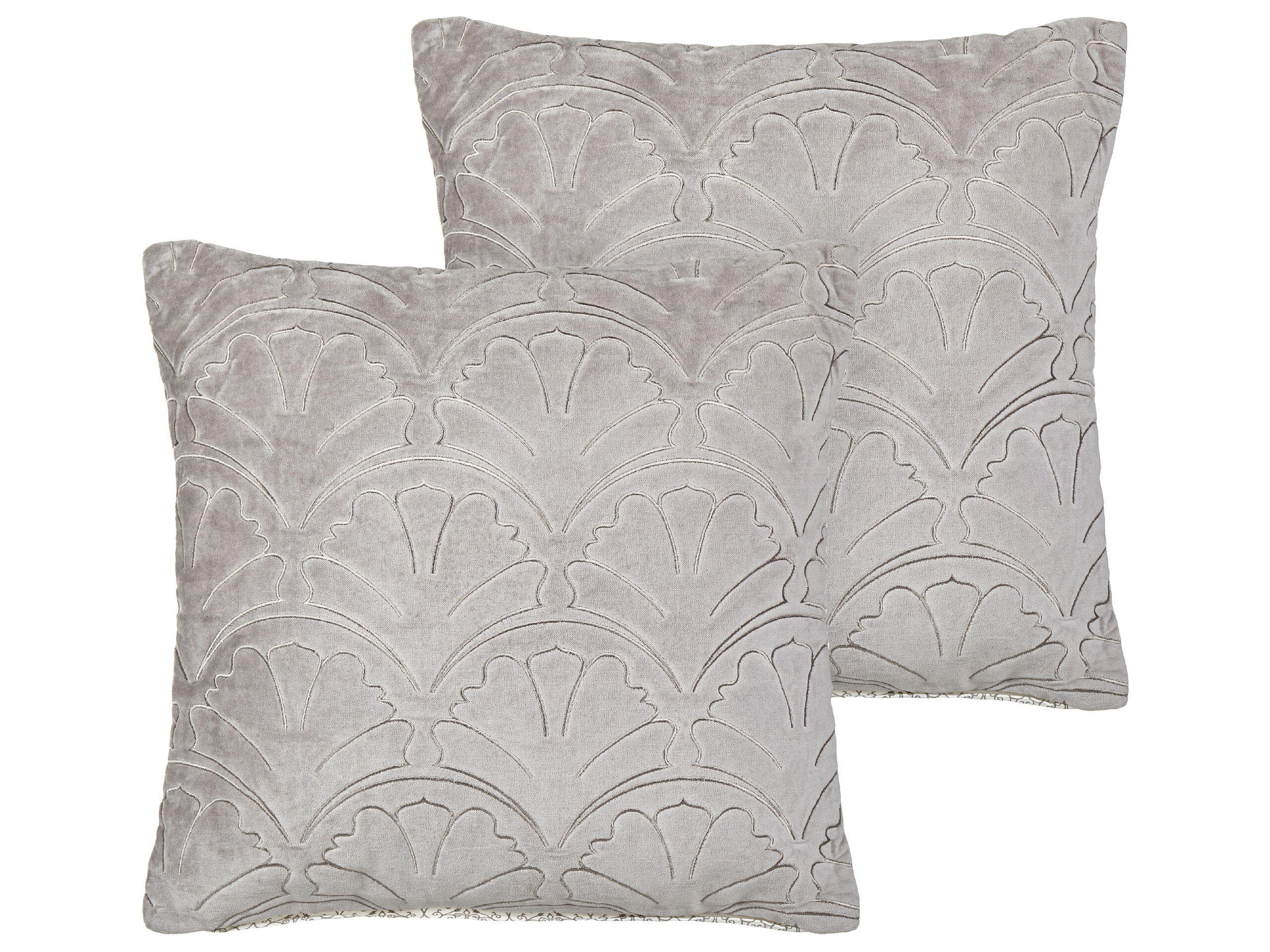 Beliani Lot de 2 coussins en Velours Moderne GLORIOSA  