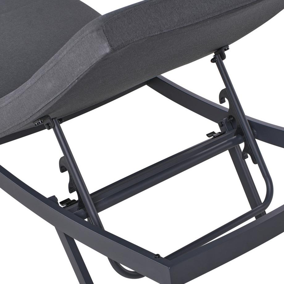 Beliani Sonnenliege mit Kissen aus Aluminium  AMELIA  