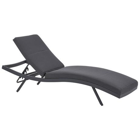 Beliani Lettino Prendisole con Cuscino en Alluminio Industriale AMELIA  