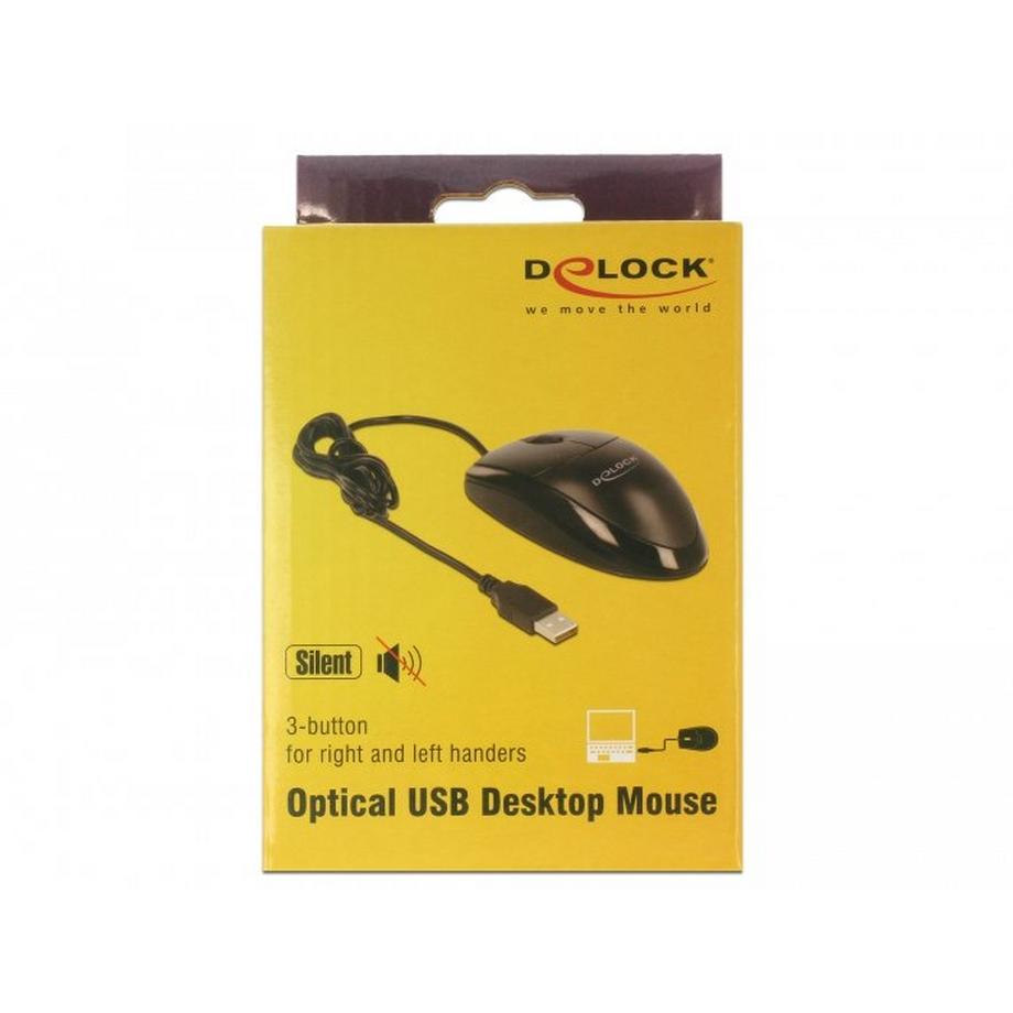 DeLock  12530 Maus Beidhändig USB Typ-A Optisch 1000 DPI 