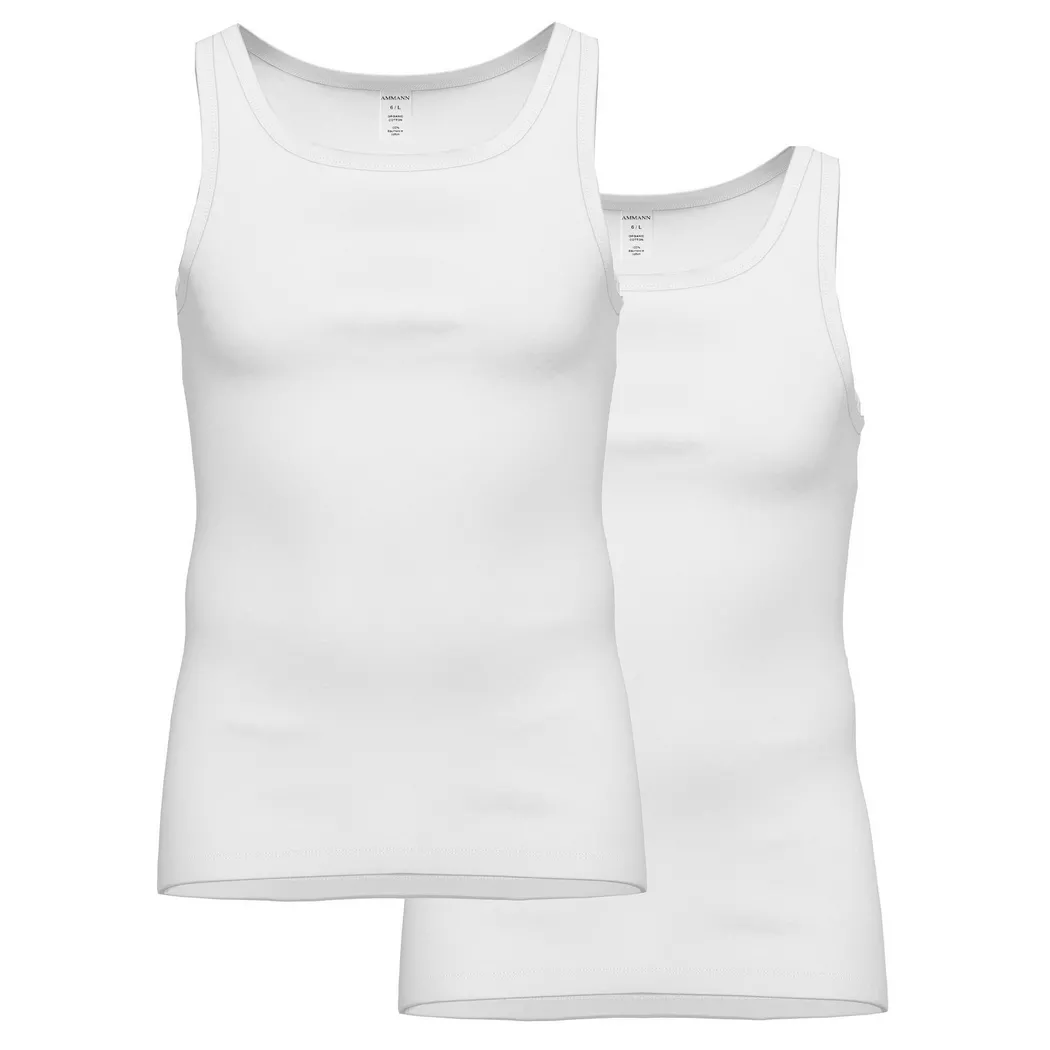 Feinripp Unterhemden 2er Pack Herren Unterhemd