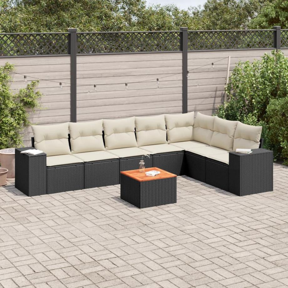 VidaXL Ensemble de canapés de jardin rotin synthétique  