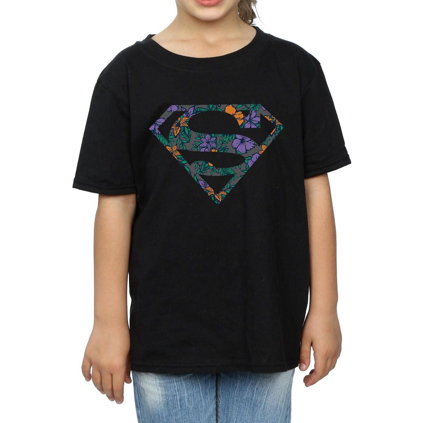 DC COMICS  Tshirt SUPERMAN FLORAL LOGO 