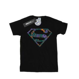 DC COMICS  Tshirt SUPERMAN FLORAL LOGO 