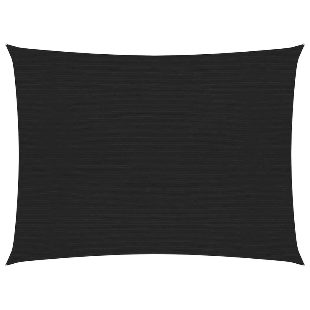 Vela Parasole 160 G/m² Nera 5x6 M In Hdpe - Vidaxl