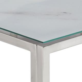 VidaXL Table de console acier inoxydable  