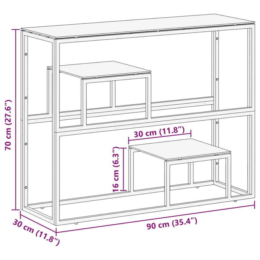 VidaXL Table de console acier inoxydable  