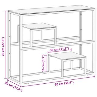 VidaXL Table de console acier inoxydable  