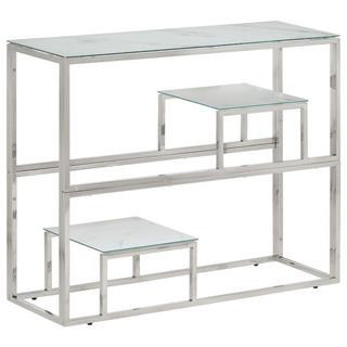 VidaXL Table de console acier inoxydable  