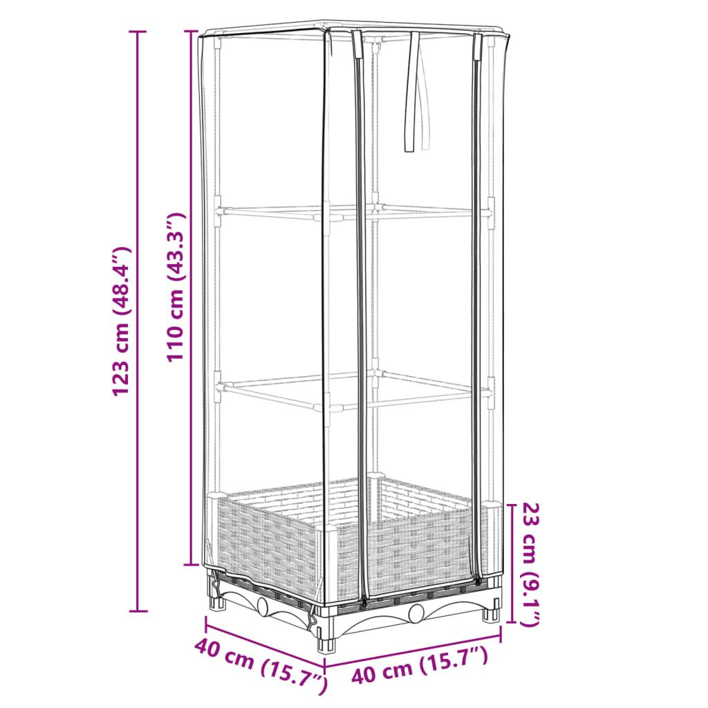 VidaXL letto rialzato Polipropilene  