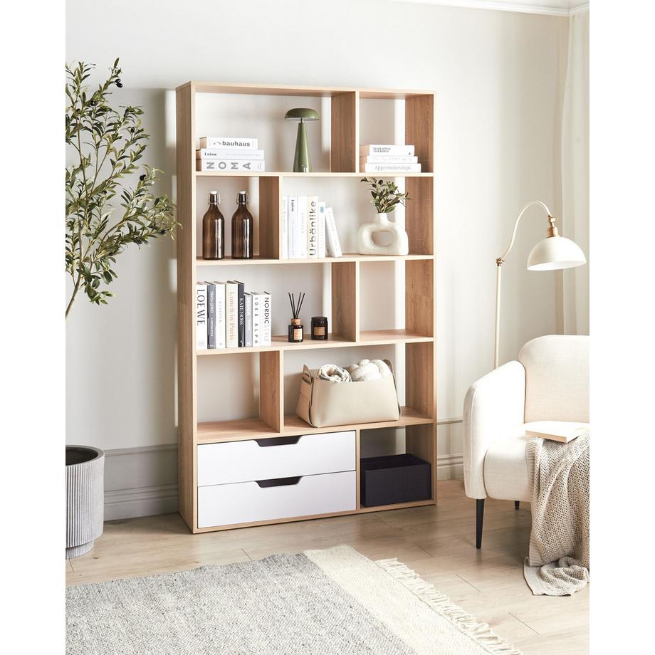 Beliani Bücherregal aus Faserplatte Skandinavisch WADENA  