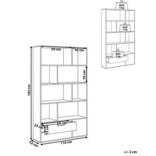 Beliani Bücherschrank aus Faserplatte Skandinavisch WADENA  