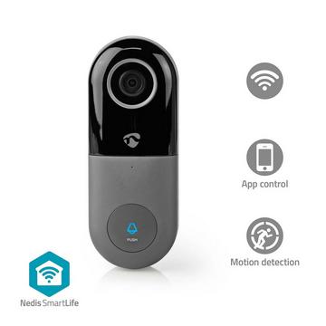 Smartlife Video Entry Phone | Wi-Fi | Transformer | Full HD 1080p | microSD (non inclus) / Cloud storage (optional) | IP54 | Avec détecteur de mouvement | Vision nocturne | Gris / Noir