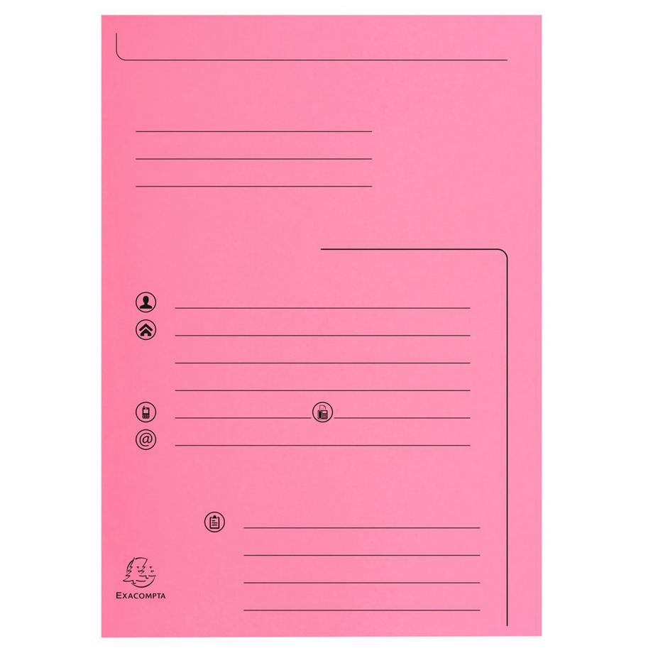 Exacompta 25er Packung Aktenmappen mit 2 Klappen SUPER 210 Contact - 24x32cm - x 5  
