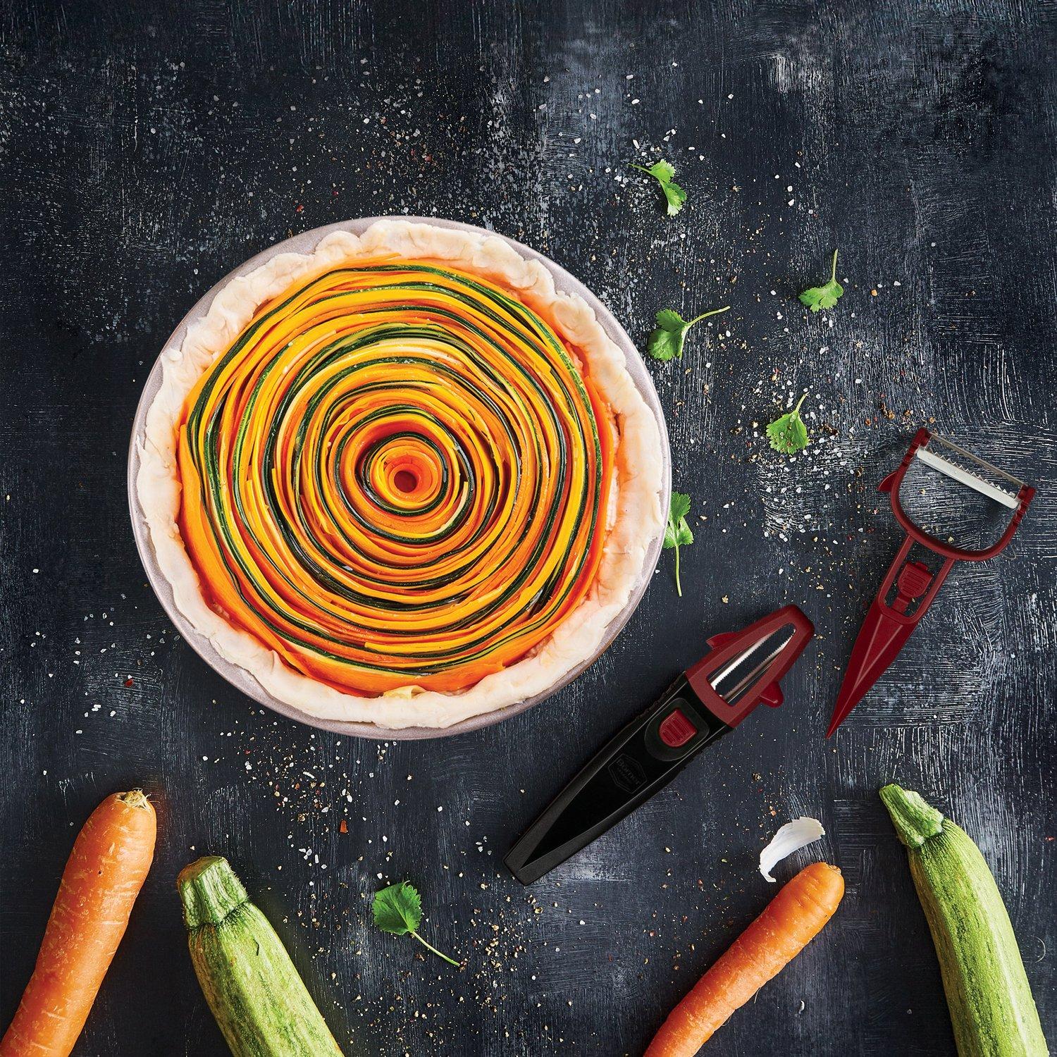 Genius Set di 3 pelapatate rosso  