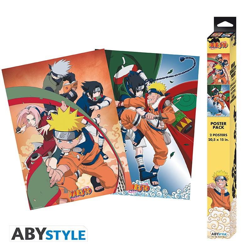 Abystyle  Poster - Pack de 2 - Naruto - Equipe 7 