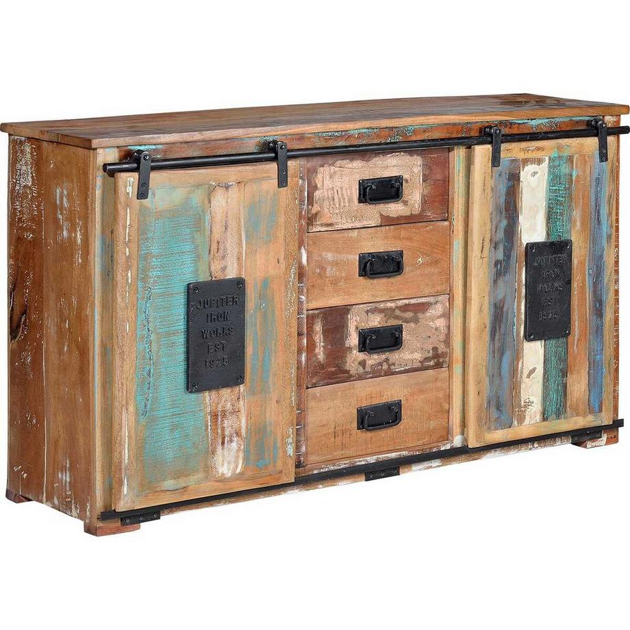 mutoni Sideboard Iria Holz recycelt multicolor 150  