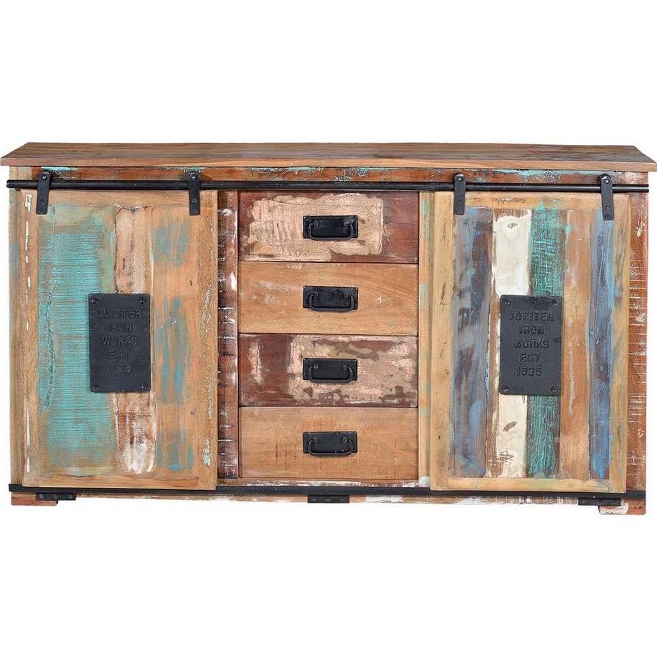 mutoni Sideboard Iria Holz recycelt multicolor 150  