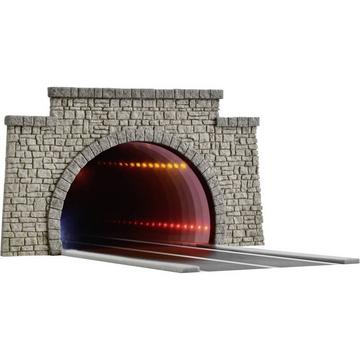 Tunnel routier classique H0, avec effet miroir LED et effet de profondeur