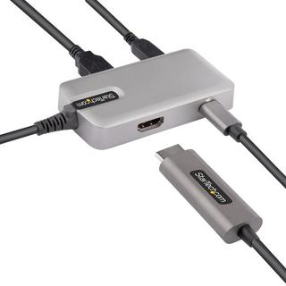 STARTECH.COM  Adaptateur Multiport USB-C - Mini Dock USB Type-C vers 4K 60Hz HDMI 2.0 - 100W Power Delivery Pass-trough – Hub 3 ports USB 10Gbps - Mini Station d'Accueil USB Type-C Portable - 25cm 