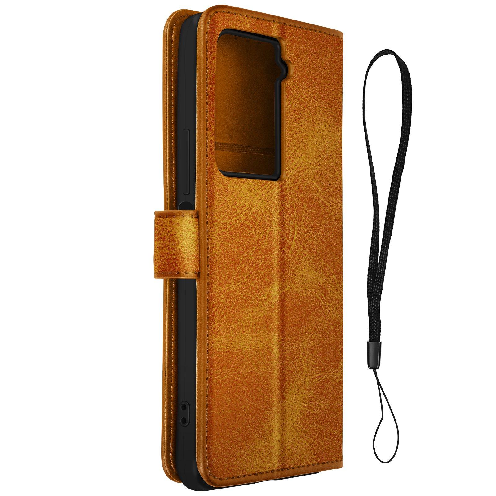 Custodia Portafoglio HTC Desire 22 PRO Con Magnetica E Supporto - Pelle PU E TPU - Nero