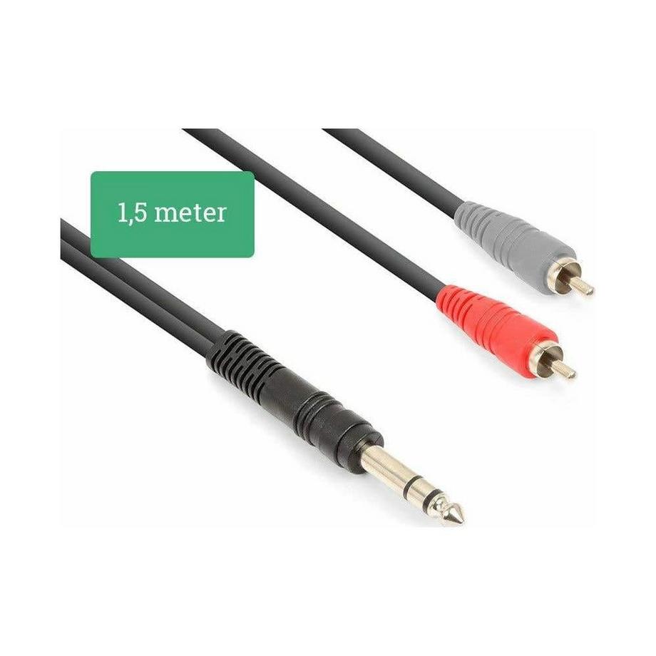 Vonyx  Vonyx CX328-1 cavo audio 1,5 m 6.35mm 2 x RCA Nero 