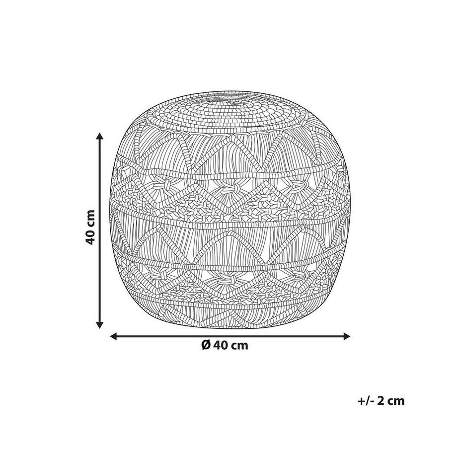 Beliani Pouf en Coton Traditionnel KAYSERI  