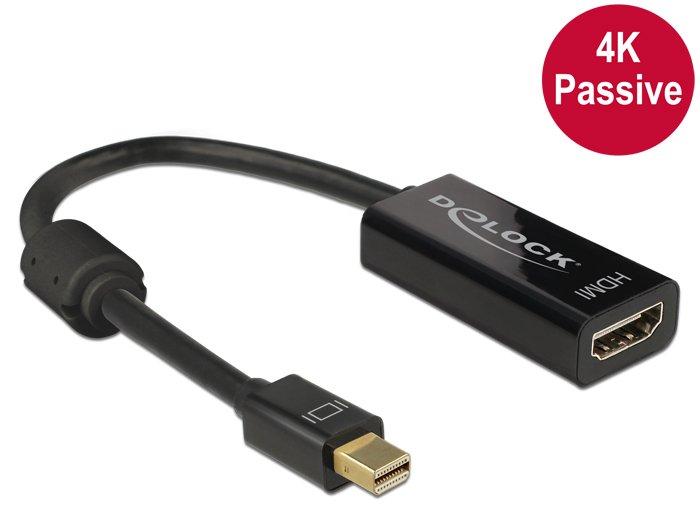 DeLock  DeLOCK 62613 câble vidéo et adaptateur 0,2 m Mini DisplayPort HDMI Type A (Standard) Noir 