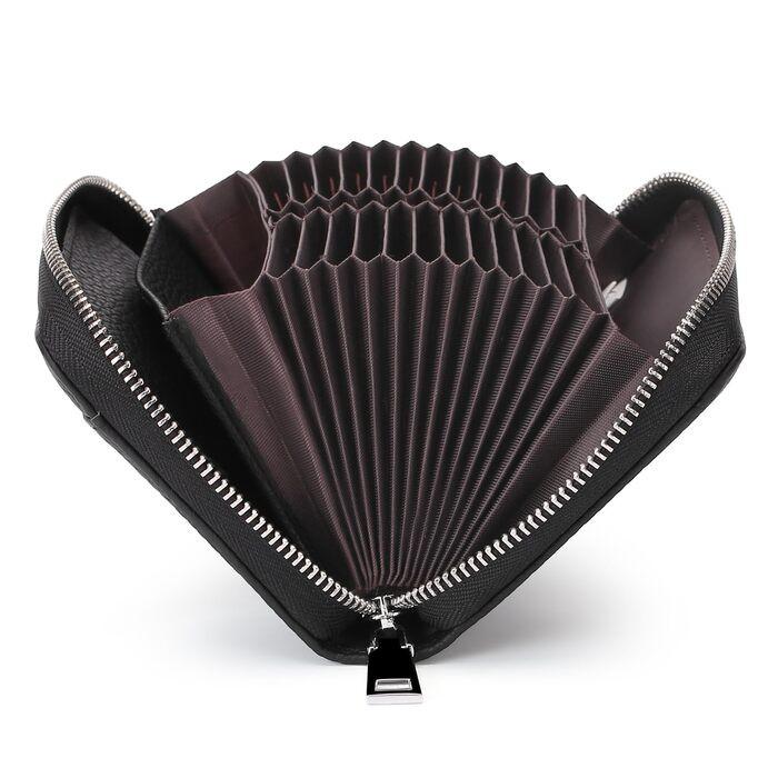 Only-bags.store Lederportemonnaie mit Reissverschluss und RFID-Schutz  