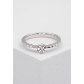 MUAU Schmuck  Solitaire Ring Diamant 0.25ct. Weissgold 750 