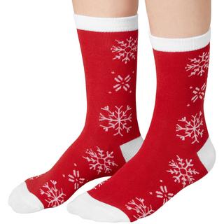 Tectake  Chaussettes de Noël à motif de fleurs de givre 