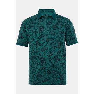 JP1880 Piqué Halbarm Poloshirt florales Muster Vintage Look  