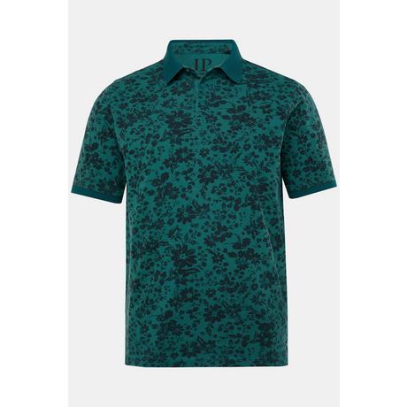 JP1880 Piqué Halbarm Poloshirt florales Muster Vintage Look  