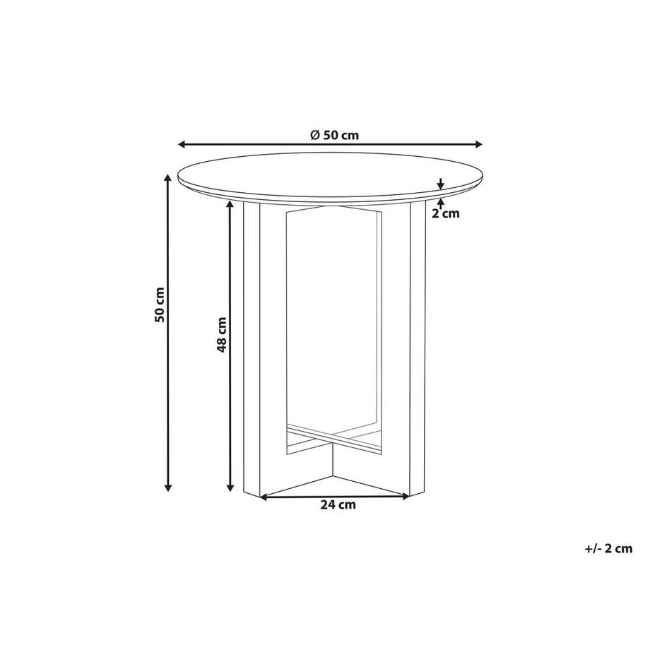 Beliani Tavolino en Fibra a media densità (MDF) Mediterraneo KARLO  